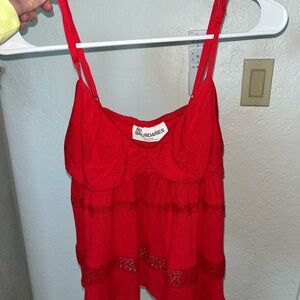 No Boundaries Bold Red Top